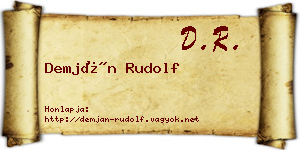 Demján Rudolf névjegykártya