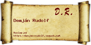 Demján Rudolf névjegykártya
